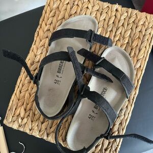 Black Nylon Birkenstock Sandals EU Size 42